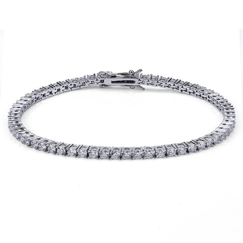 European and American tennis chains Hip-hop Tide Men's Bracelet Zircon-microencased 3mm man, Golden;silver
European and American tennis chains Hip-hop Tide Men's Bracelet Zircon-microencased 3mm man, Golden;silver