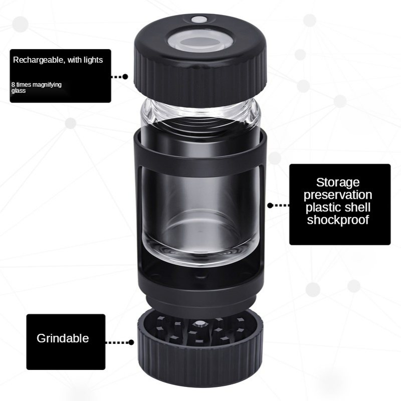 Smoking accessories Tobacco jars storage jares cigarette grinder with LED light tobaccos jar glass moisture-proof sealed jar
Smoking accessories Tobacco jars storage jares cigarette grinder with LED light tobaccos jar glass moisture-proof sealed jar