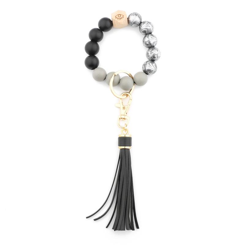 Keychains Silicone Beads Bangle Bracelets Wrists For Women Spotted Wooden Jewelry Leather Tassel Key Rings
Keychains Silicone Beads Bangle Bracelets Wrists For Women Spotted Wooden Jewelry Leather Tassel Key Rings