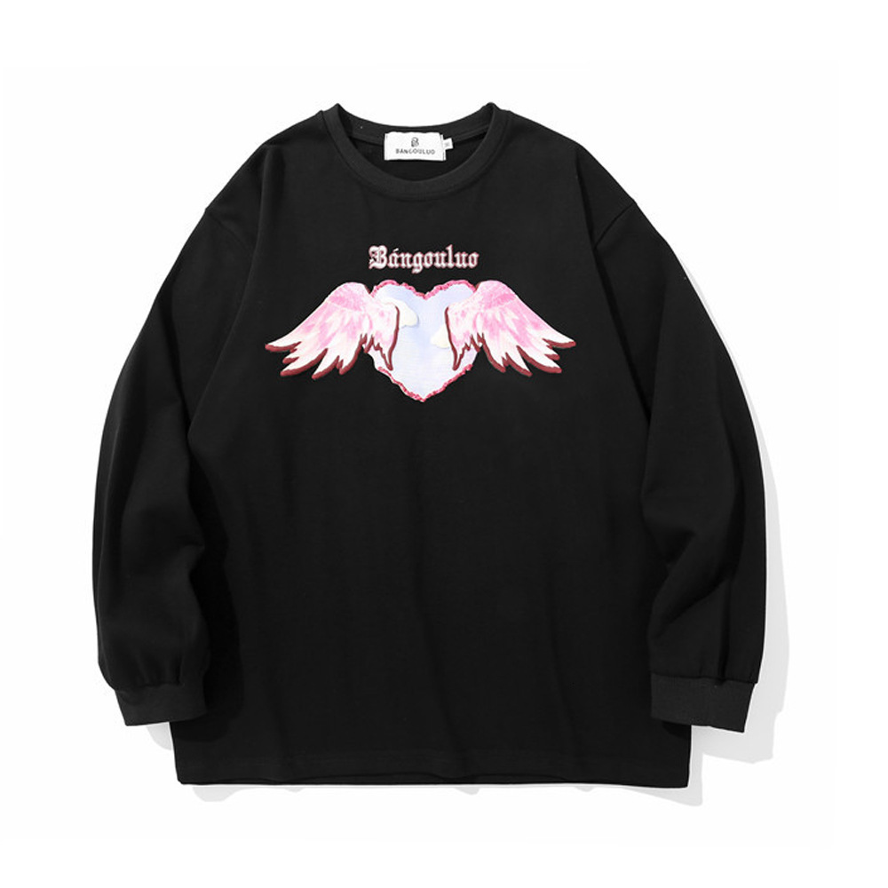 Sweatshirts Love print round neck sweater men BF lazy style loose long sleeve top Street trend base Pullover Hoodie, Black
Sweatshirts Love print round neck sweater men BF lazy style loose long sleeve top Street trend base Pullover Hoodie, Black