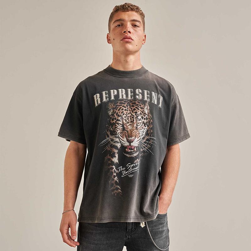 Men' T-Shirts REPRESENT INS 21SS Leopard Cheetah Print Vintage Washed And Distressed Oversized High Street T-shirt For Men Woman Clothes, Black
Men' T-Shirts REPRESENT INS 21SS Leopard Cheetah Print Vintage Washed And Distressed Oversized High Street T-shirt For Men Woman Clothes, Black