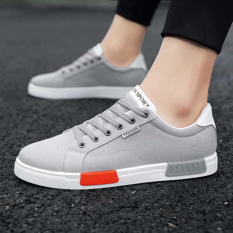 Men Canvas Sneakers Lovers Comfortable Shoes Vulcanize Flats Casual Man Chaussure Lace-up Male Walking Footwear Plus Size Y0907