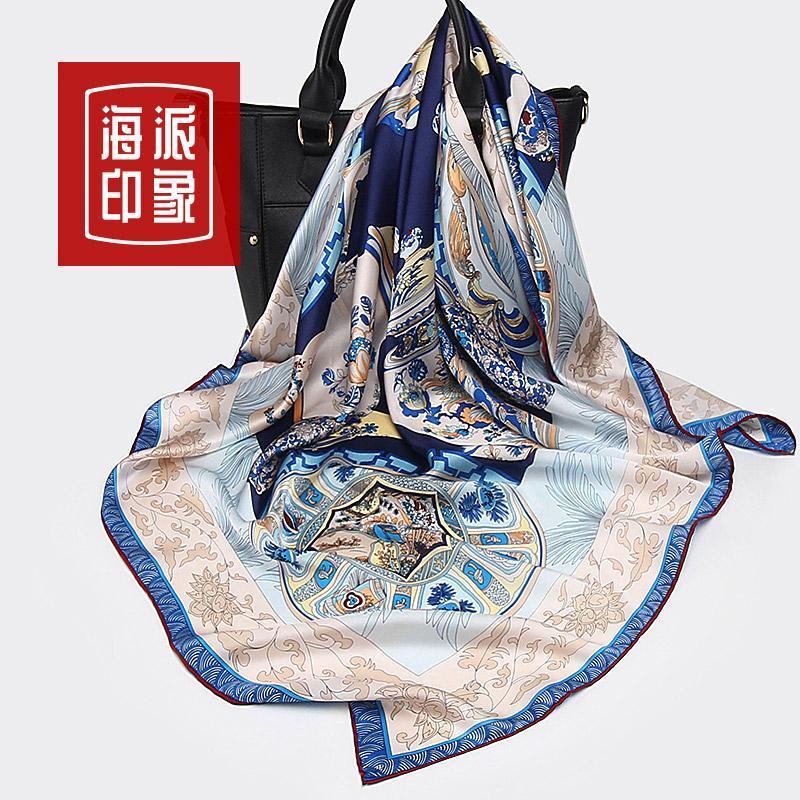 Scarves Shanghai Style Impression Silk Women 100% Hangzhou Gifts Spring And Autumn Gift Box, Blue;gray
Scarves Shanghai Style Impression Silk Women 100% Hangzhou Gifts Spring And Autumn Gift Box, Blue;gray