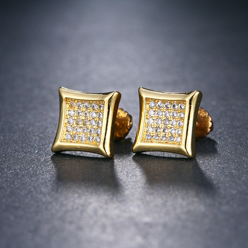 Fashin Men Women Earrings Jewelry Gold Plated Bling CZ Sqaure Earrings Studs for Girls Women for Party Wedding Jewlery Hip Hop Earrings
Fashin Men Women Earrings Jewelry Gold Plated Bling CZ Sqaure Earrings Studs for Girls Women for Party Wedding Jewlery Hip Hop Earrings