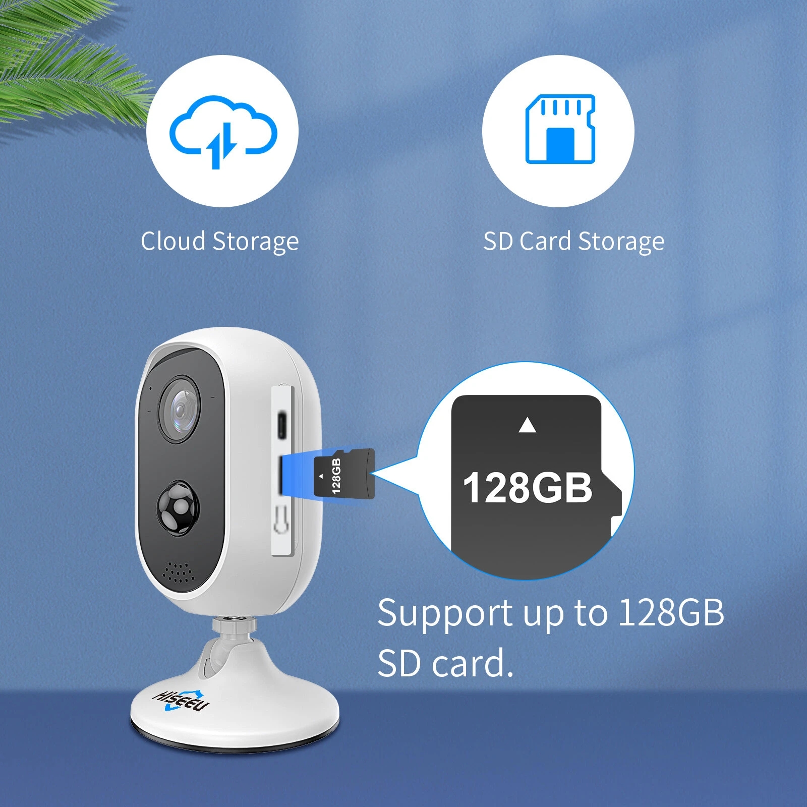 Hiseeu WK-2C30TZ 2MP WIFI IP Battery Free Air Camera Solar Panel With No Chargeable Wire Proof Dwaterproof Water Pyr Alarm Wireless Suite