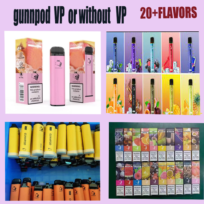 Gunnpod VP 2000 Or Without VP Puffs Disposable Electronic Cigarettes 1250mAh 8ml Pod Cartridge wholesale vape super Dual
Gunnpod VP 2000 Or Without VP Puffs Disposable Electronic Cigarettes 1250mAh 8ml Pod Cartridge wholesale vape super Dual