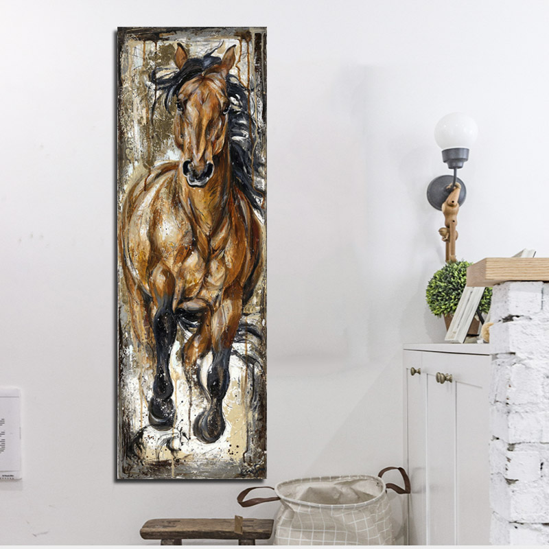 SELFLESSLY Horse Paintings Modern Wall Art Pictures For Living Room Animal Poster Prints Vintage Decorative Pictures Unframed