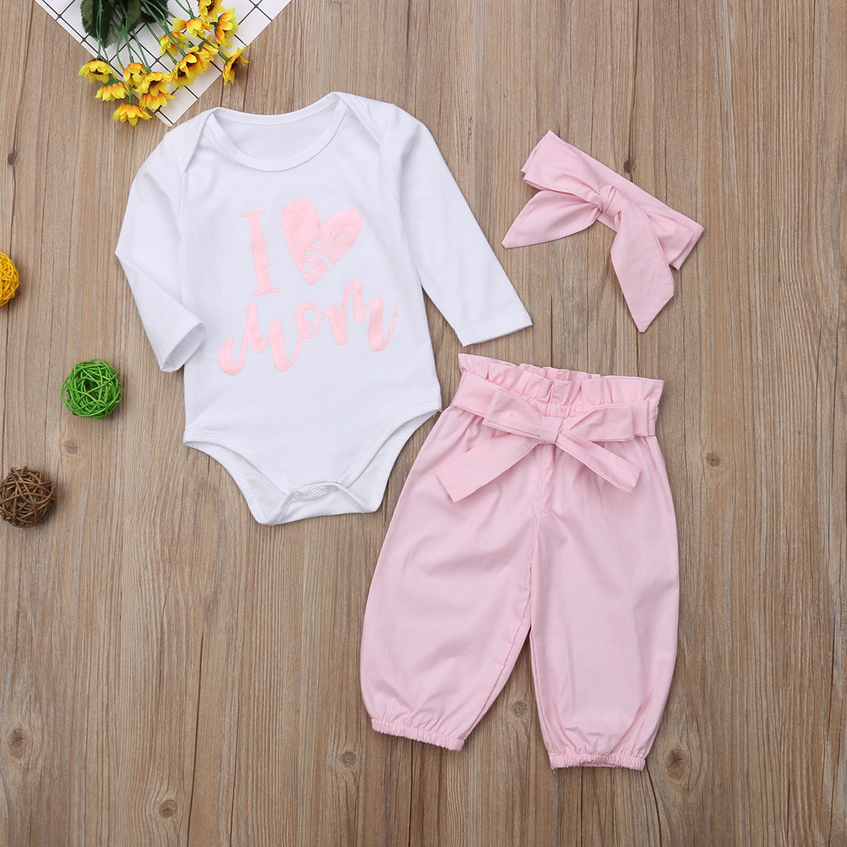 Toddler Kid Clothing Set Girl Set 0-24M 3pcs Baby Girls Romper+Long Pants+Headband Cute Outfits, Pink
Toddler Kid Clothing Set Girl Set 0-24M 3pcs Baby Girls Romper+Long Pants+Headband Cute Outfits, Pink