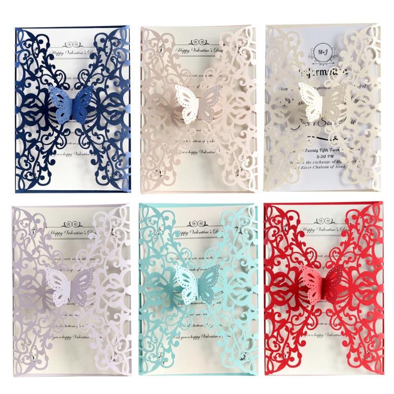 Greeting Cards 50PCS Butterfly Lace Hollow Laser Cut Wedding Invitations Party Holiday Brithday Card Cover
Greeting Cards 50PCS Butterfly Lace Hollow Laser Cut Wedding Invitations Party Holiday Brithday Card Cover