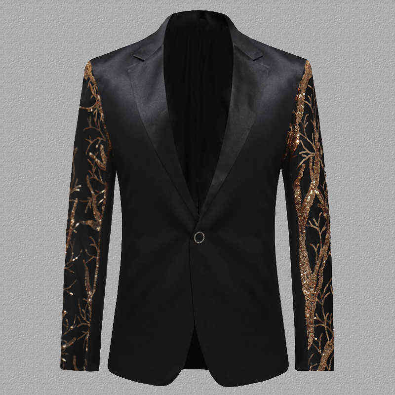 Red Shiny Glitter Sequin Blazer Men Single Button Mens Party Suit Jacket Casual Slim Fit Stage Dance Singer Costume Blazer S-4XL 211120