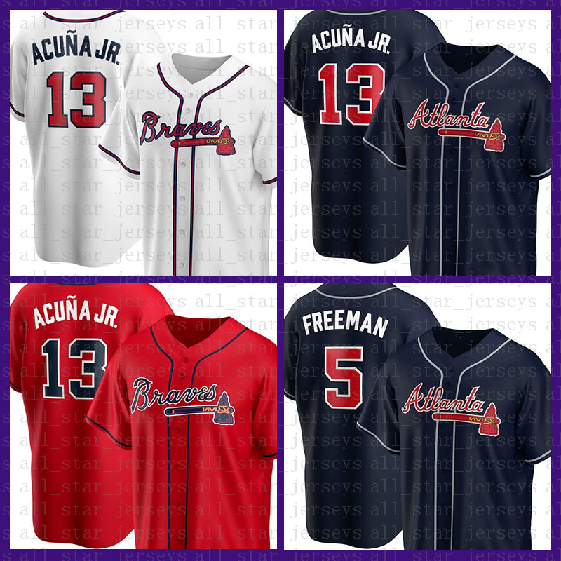 Atlanta Baseball Jersey Braves Custom 13 Ronald Acuna Jr. 5 Freddie Freeman 7 Dansby Swanson 1 Ozzie Albies 44 Hank Aaron Jackie Robinson, Blue;black
Atlanta Baseball Jersey Braves Custom 13 Ronald Acuna Jr. 5 Freddie Freeman 7 Dansby Swanson 1 Ozzie Albies 44 Hank Aaron Jackie Robinson, Blue;black