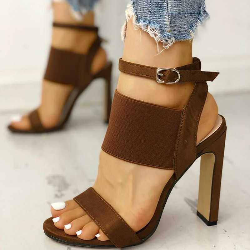 New Fashion Women Summer High-Heeled Sandals Solid Color Casual High Heels Shoes Female Buckle Strap Open Toe Sexy Women Pumps Y0721, Black
New Fashion Women Summer High-Heeled Sandals Solid Color Casual High Heels Shoes Female Buckle Strap Open Toe Sexy Women Pumps Y0721, Black
