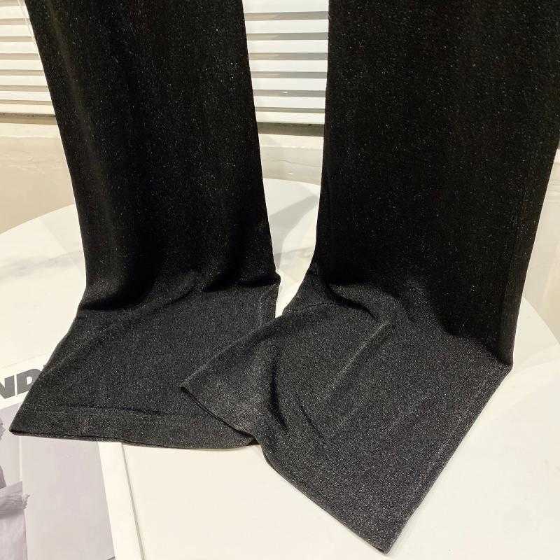 DEAT Women High Waist Stretch Ice Silk Drape Pants Arrivals Temperament Fashion Spring Summer 11D1375 210709