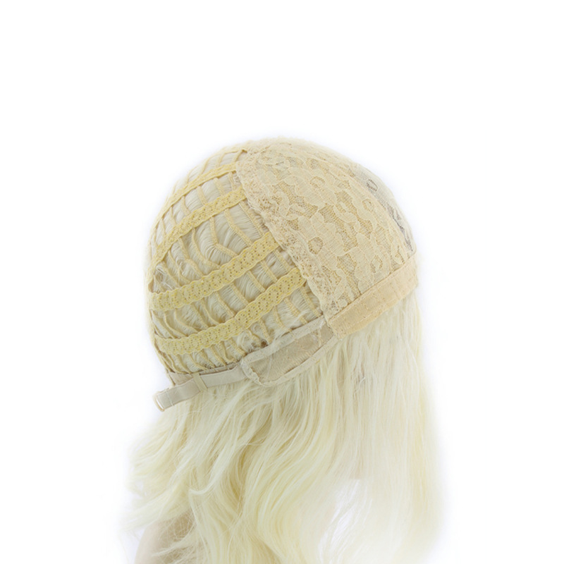 Long Curly Synthetic Cosplay 70s Wig Blonde Simulation Human Hair Wigs Hairpieces for Both Men and Women C951
