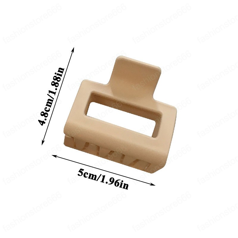 Korean Women Matte Hair Clamps Resin Hair Claws Geometric Square Hairclip Frosted Barrettes Girls Hair Accessories