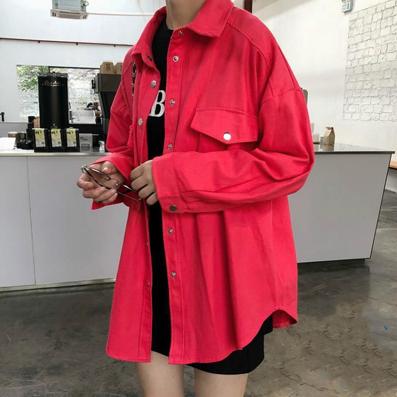 Women's Jackets Women Retro All-match Loose Korean Style Trendy Leisure Womens Clothing Autumn Harajuku Denim BF Soft Students Simple, Red
Women's Jackets Women Retro All-match Loose Korean Style Trendy Leisure Womens Clothing Autumn Harajuku Denim BF Soft Students Simple, Red