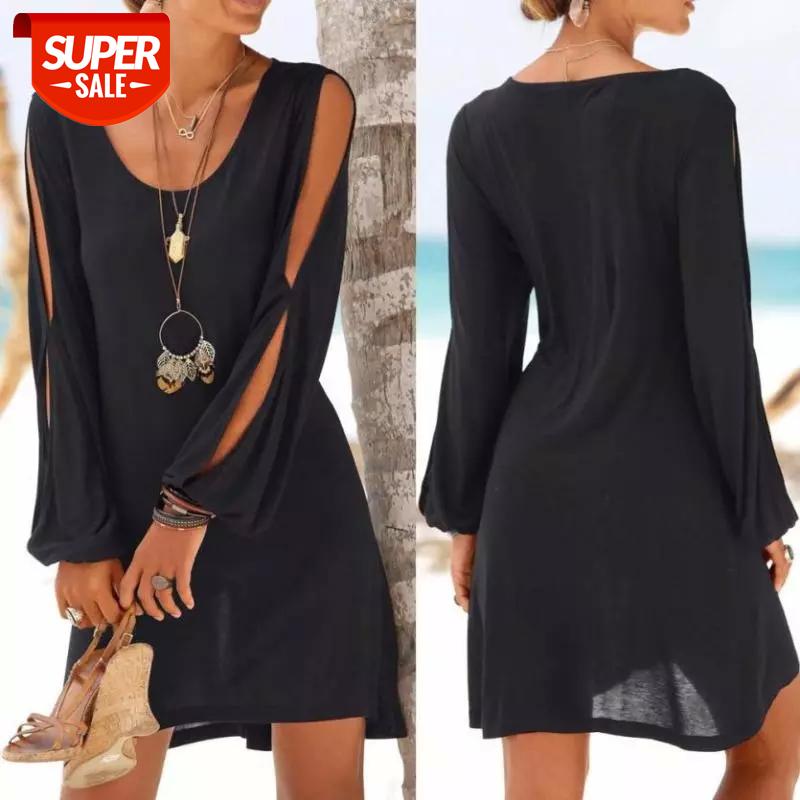 dress Fashion Women Casual O-Neck Hollow Out Sleeve Straight Dress Solid Beach Style Mini dress women 2019 #LS89, Black;gray
dress Fashion Women Casual O-Neck Hollow Out Sleeve Straight Dress Solid Beach Style Mini dress women 2019 #LS89, Black;gray