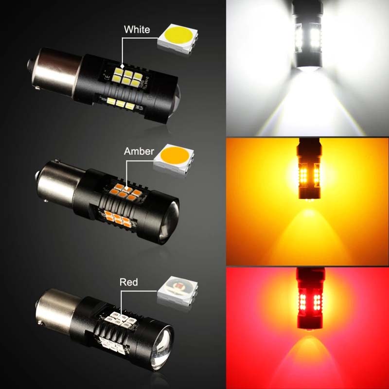 Car LED Bulb Headlights 1156 BA15S P21W BAU15S PY21W BAY15D 1157 P21/5W R5W 3030SMD Auto Lamp Bulbs Vehicle Light Night Lights Fog Raining Turn Signal