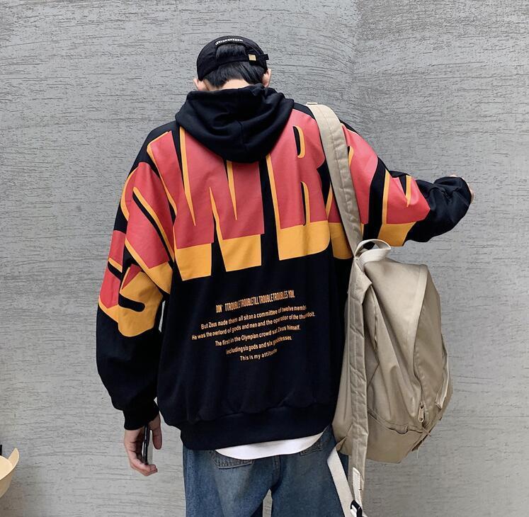 Autumn Korean Streetwear Hip Hop Hoodies Oversized Sweatshirts 201020
