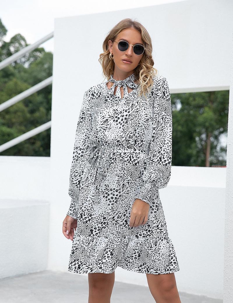 Casual Dresses Women Spring Autumn Print A-Line Robe Femme Hollow Out Bandage O-Neck Long Sleeve Slim Dress For Woman Vestido De Mujer, Black
Casual Dresses Women Spring Autumn Print A-Line Robe Femme Hollow Out Bandage O-Neck Long Sleeve Slim Dress For Woman Vestido De Mujer, Black