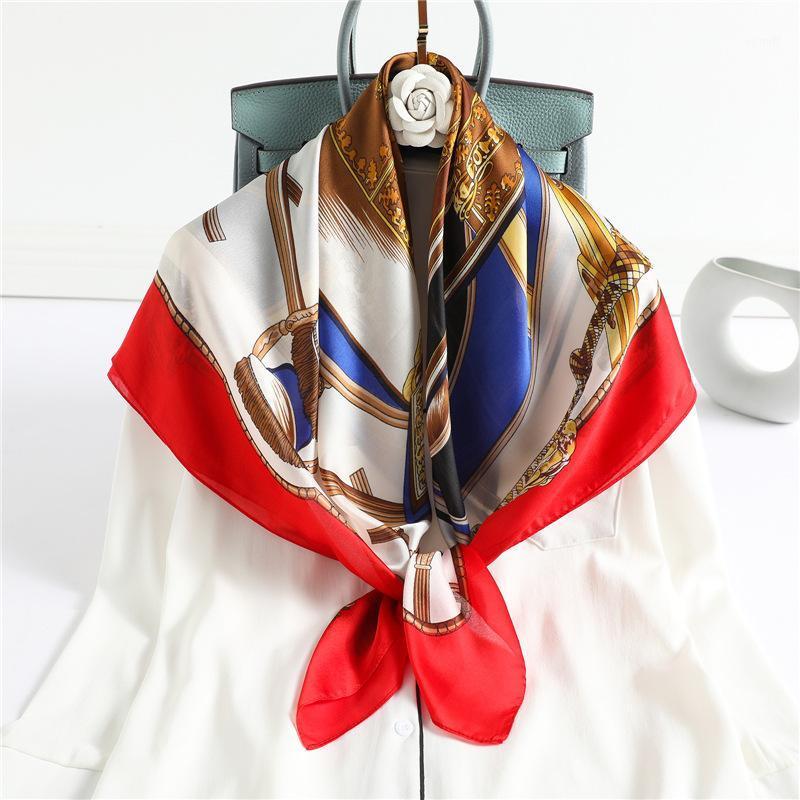 Scarves 2021 90*90cm Women Silk Scarf Square Shawls Office Ladies Neck Female Headscarf Bandana Foulard Pashmina Stoles, Blue;gray
Scarves 2021 90*90cm Women Silk Scarf Square Shawls Office Ladies Neck Female Headscarf Bandana Foulard Pashmina Stoles, Blue;gray
