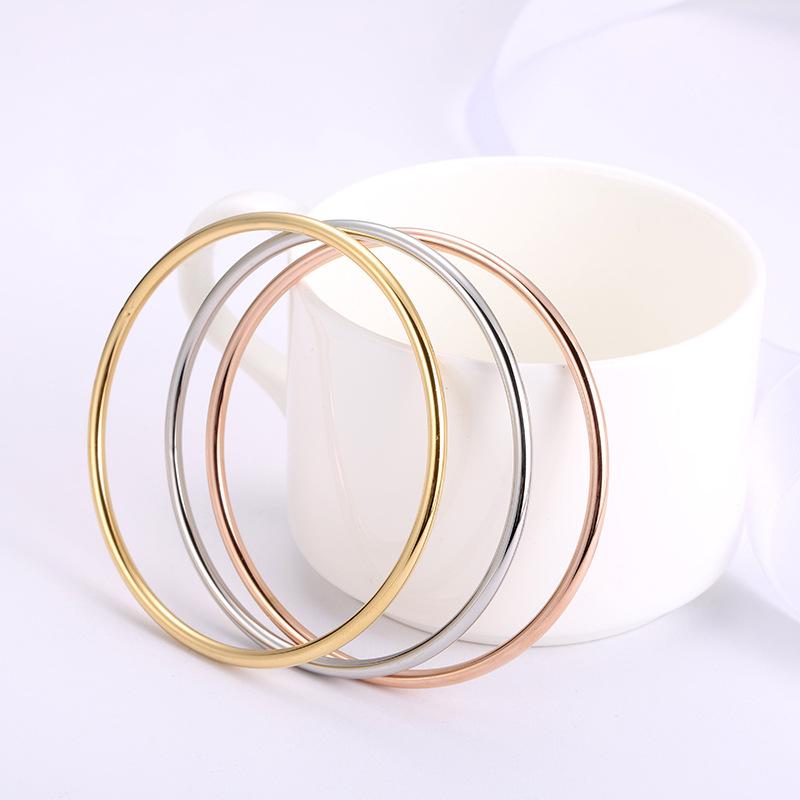 Bangle Women Stainless Steel Classical Simple Plain Polished Round Circle Bracelet 3MM Thin Wire Charm
Bangle Women Stainless Steel Classical Simple Plain Polished Round Circle Bracelet 3MM Thin Wire Charm