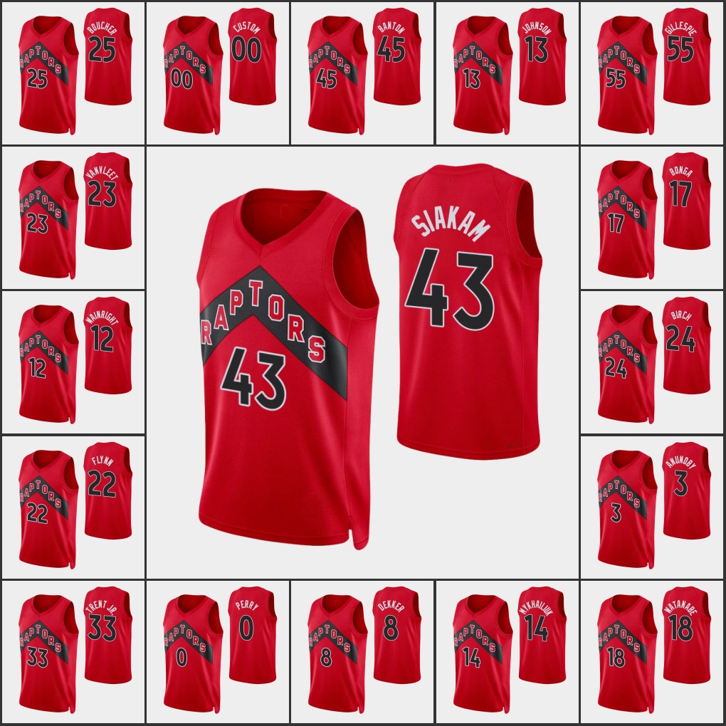 TorontoRaptorsMen Pascal Siakam Fred VanVleet Khem Birch Gary Trent Jr. OG Anunoby 2021-22 75th Anniversary Custom Red Jersey
TorontoRaptorsMen Pascal Siakam Fred VanVleet Khem Birch Gary Trent Jr. OG Anunoby 2021-22 75th Anniversary Custom Red Jersey