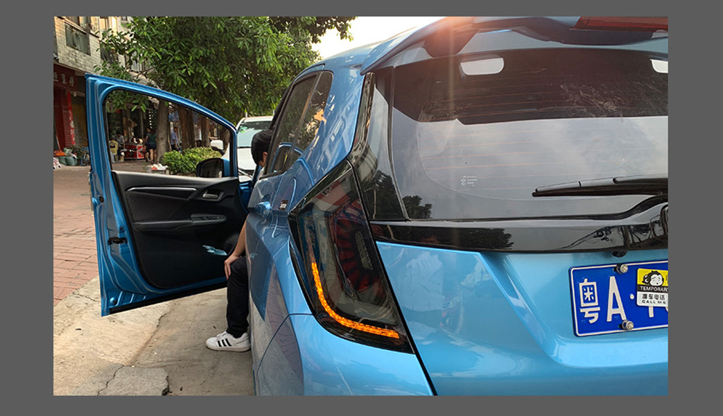 1 Pair LED Signal Tail Light For Honda Jazz Fit taillights 2014-20 DRL brake lights FIT reversing car accessories