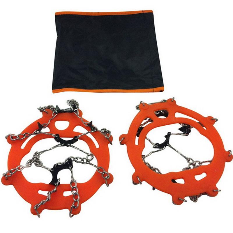 1 paire de 8 crampons à griffes de dents de crampons en acier de manganèse Snowboard Bottes de neige montagne escalade Chaussure de chaussure ant