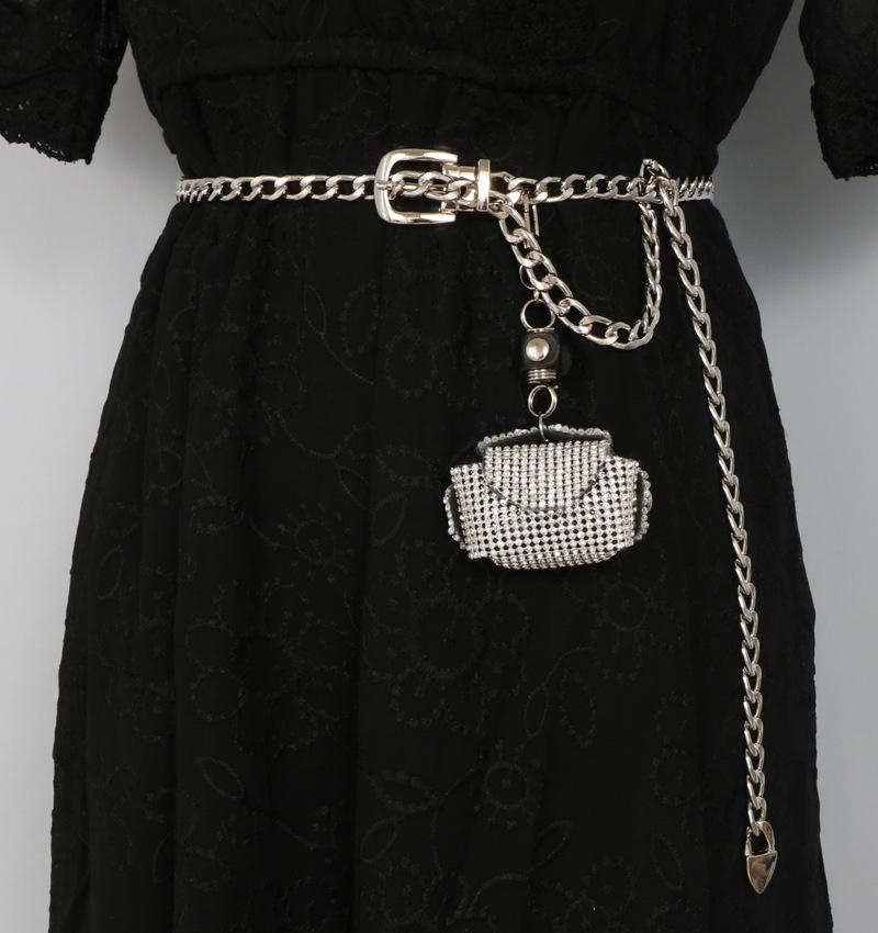 Belts Punk Style Concave Shape Chain With Bag Belt Crystal Rhinestones Waist For Ladies Women Jeans Skirt Dress Nightclub, Black;brown
Belts Punk Style Concave Shape Chain With Bag Belt Crystal Rhinestones Waist For Ladies Women Jeans Skirt Dress Nightclub, Black;brown