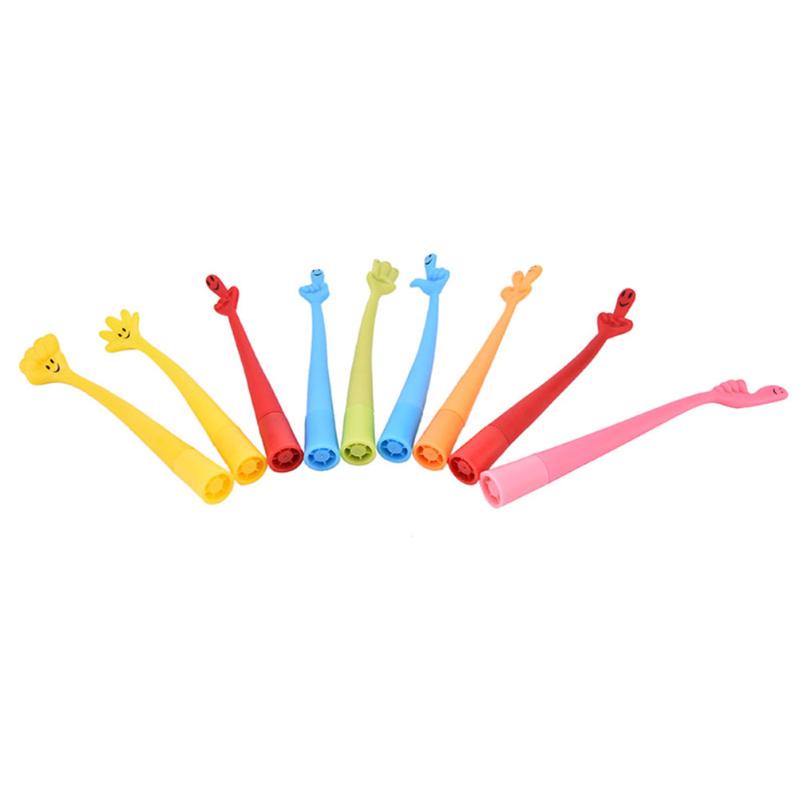 Pc 0.5mm Kawaii Finger Ballpoint Pen Boligra Fos Plastic Ball Pens Writting Point Stationery Office School Supplies