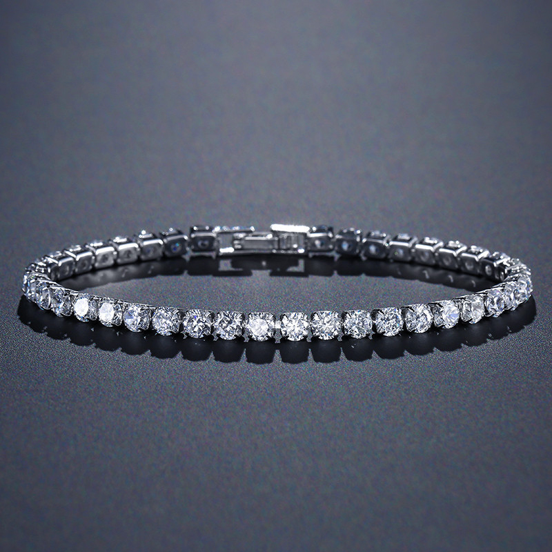 Classic Tennis Bracelet 4mm 5A cubic zirconia 925 Sterling Silver Gold Filled Engagement Wedding Bracelets for women Bridal Gift
Classic Tennis Bracelet 4mm 5A cubic zirconia 925 Sterling Silver Gold Filled Engagement Wedding Bracelets for women Bridal Gift