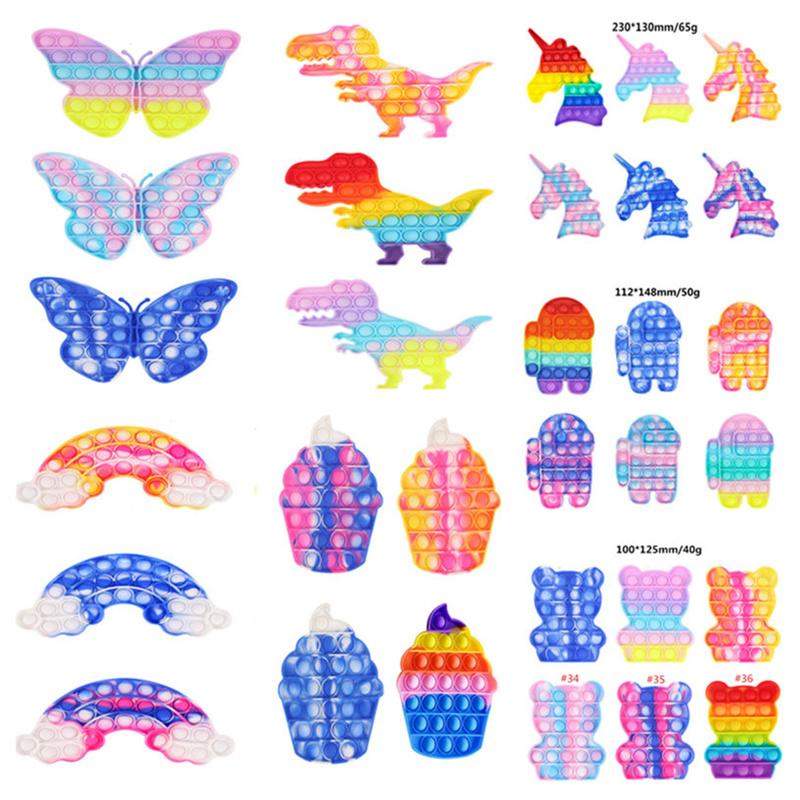 Rainbow Fidget Toys Party Favor Push Bubble Dinosaur Bear Board Game Soft Pop Sensory Gift Poo-its Bubbles Squeeze Puzzle Decompression Toy 40 Styles
Rainbow Fidget Toys Party Favor Push Bubble Dinosaur Bear Board Game Soft Pop Sensory Gift Poo-its Bubbles Squeeze Puzzle Decompression Toy 40 Styles