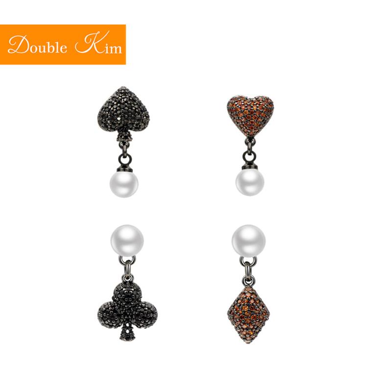 Stud Poker Elements Zircon Earrings Titanium Stainless Steel Inlaid Pearl Black Fashion Trendy Women Jewelry
Stud Poker Elements Zircon Earrings Titanium Stainless Steel Inlaid Pearl Black Fashion Trendy Women Jewelry
