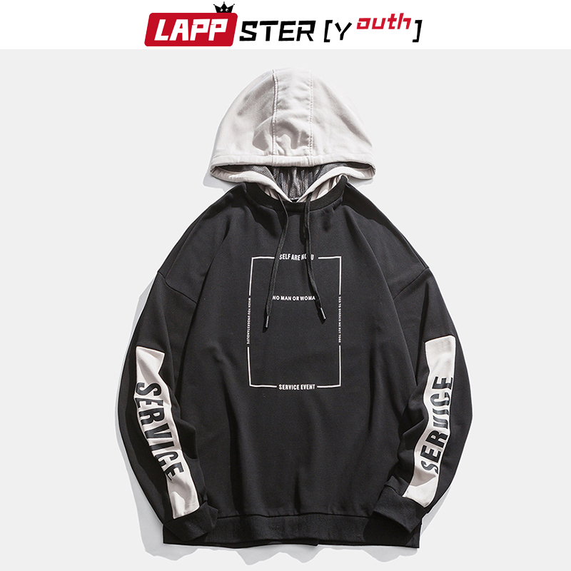 LAPPSTER-Youth Red Spring Harajuku Hoodies Pullovers Men Oversized Korean Sweatshirt Streetwear Hip Hop Hooded Hoodies 201104