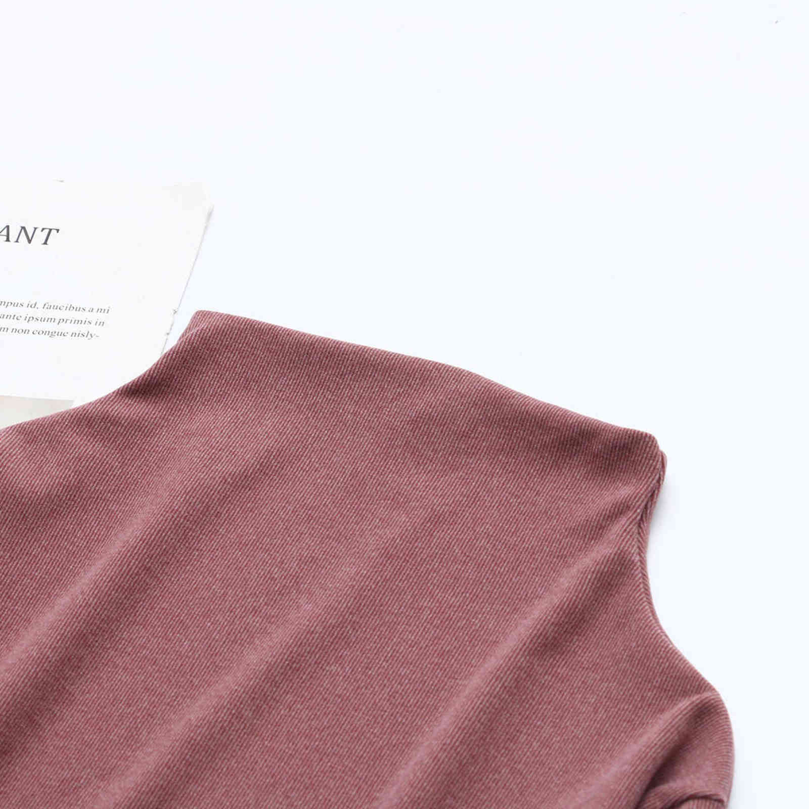 Plus Size Women Sweater Spring/Autumn Jumper Solid Mock Neck Knitted Thread Cotton Tops Undershirt Fashion XL/4XL 211104