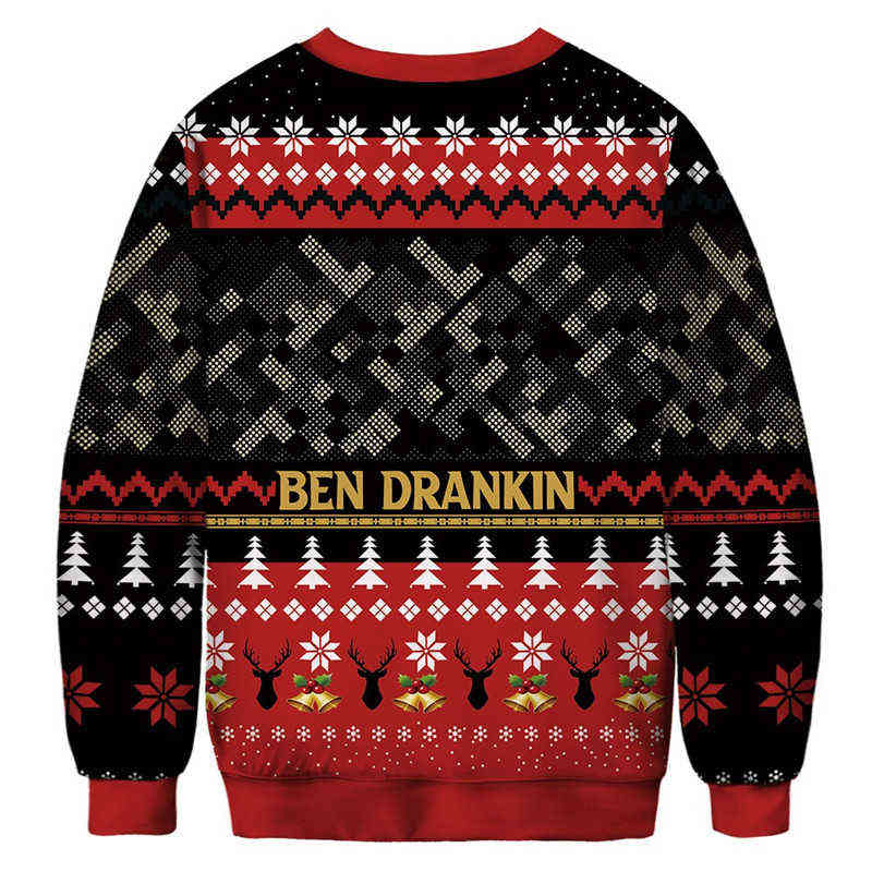 XXS-6XL Ugly Christmas Sweater 3D Funny Cartoon Anime Xmas Sweaters Jumpers Tops Men Women Autumn Holiday Party Sweatshirt Y1118