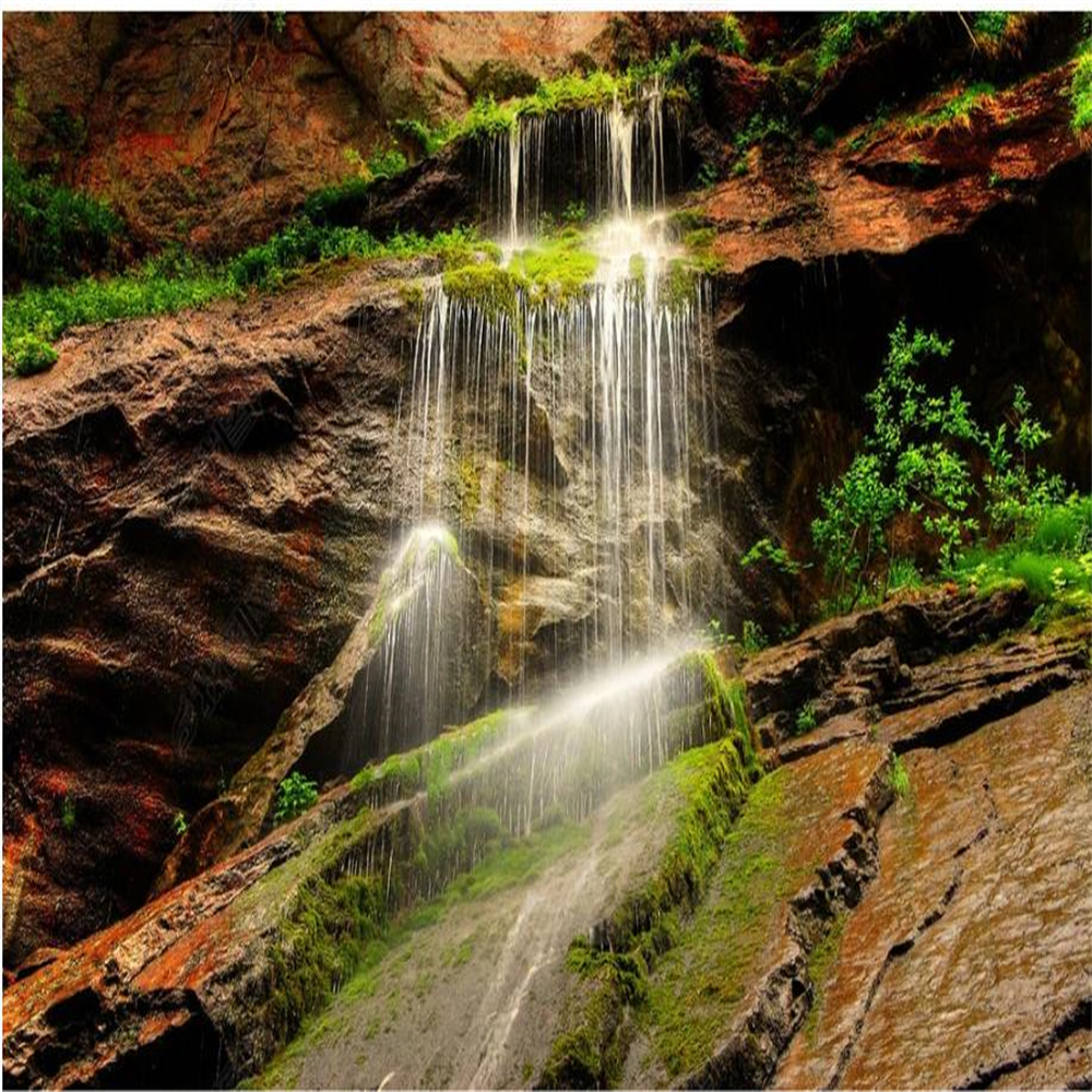 Photo Fresh waterfall wallpapers HD background wall beautiful scenery wallpapers