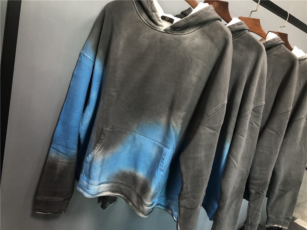 Mens Tie-dye Print Hip Hop Hoodie Sweatshirt Color Blocks Hoodie Streetwear Autumn Washed Hooded Pullover Cotton Outwear 201020