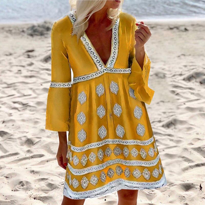 Casual Dresses Women' 2021 Autumn Dress Personalized Printed Loose V-neck Long Sleeve Elegant Party Vestido Support, Bu
Casual Dresses Women' 2021 Autumn Dress Personalized Printed Loose V-neck Long Sleeve Elegant Party Vestido Support, Bu