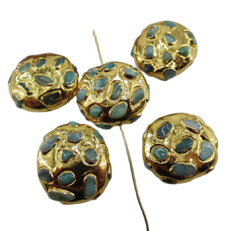 Other APDGG Wholesale 5PCS Natural Aventurine Chips Coin Edge Gold Plated Beads Jewelry Findings Loose For Women
Other APDGG Wholesale 5PCS Natural Aventurine Chips Coin Edge Gold Plated Beads Jewelry Findings Loose For Women