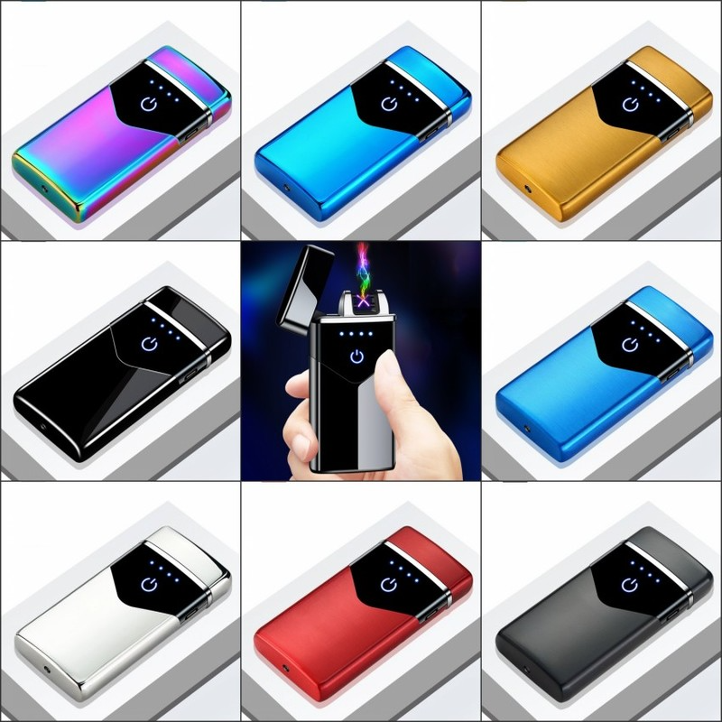 Lighters Electric Metal Windproof Dual Arc Rechargeable USB Lighter Plasma Disposable Smoking Cigarette Lighter For Man Gadgets
Lighters Electric Metal Windproof Dual Arc Rechargeable USB Lighter Plasma Disposable Smoking Cigarette Lighter For Man Gadgets