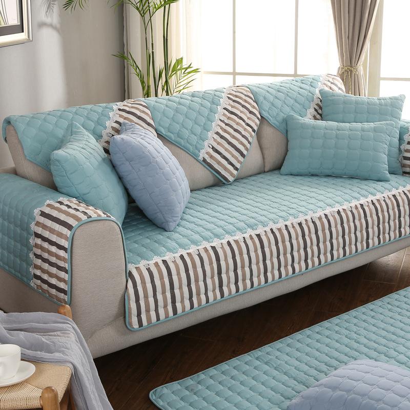 Chair Covers Stripe Modern Cotton Couch For Furniture Non-slip Sofa Slipcovers Mat Home Textile Forros Para Muebles De Sala CX527