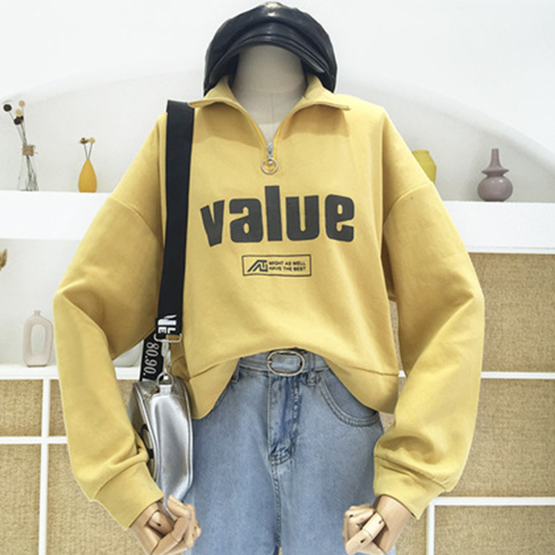 2021 Zipper Letter Print Sweatshirt Women Pullover Korean Trendy Style Autumn Long Sleeve Streetwear Harajuku Hoddies for Teens Gwk5, White
2021 Zipper Letter Print Sweatshirt Women Pullover Korean Trendy Style Autumn Long Sleeve Streetwear Harajuku Hoddies for Teens Gwk5, White