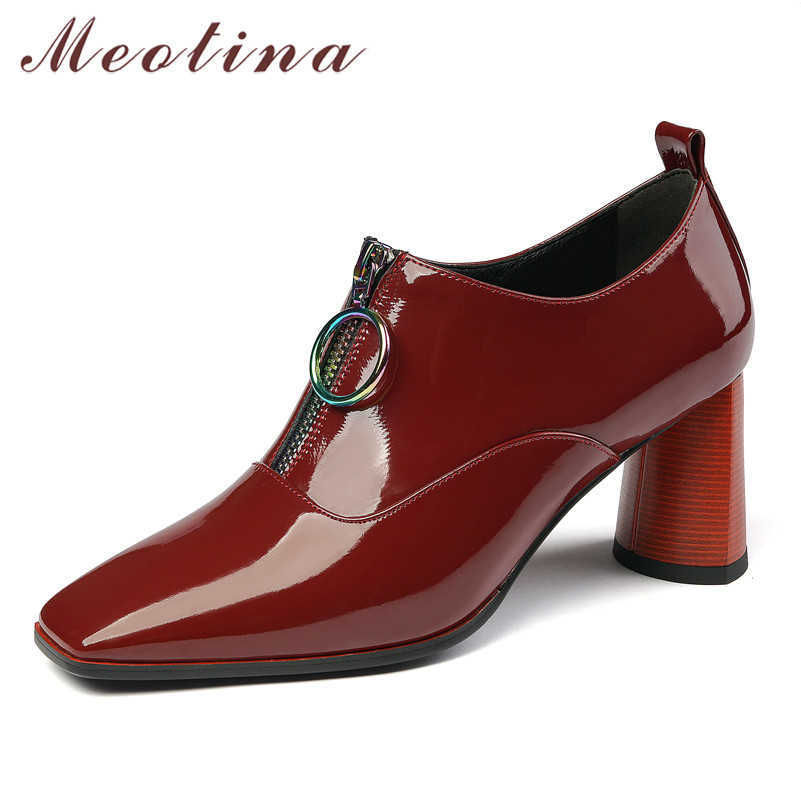 Meotina Women Pumps High Heels Natural Genuine Leather Zipper Strange Style High Heel Shoes Cow Leather Square Toe Shoes Lady 41 210608, Black
Meotina Women Pumps High Heels Natural Genuine Leather Zipper Strange Style High Heel Shoes Cow Leather Square Toe Shoes Lady 41 210608, Black