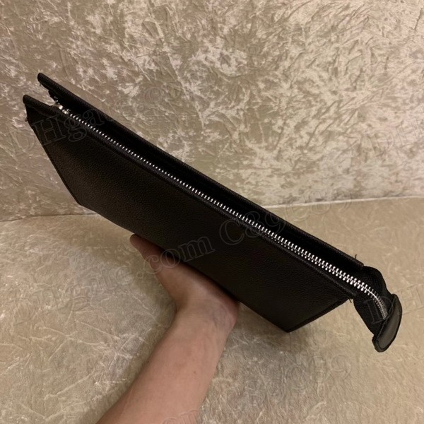 Fashion Letter Flower Coffee Black Lattice Mens Bags Women Cosmetic Bag Zipper Handbags Makeup Purse Wallet With Dust Bag