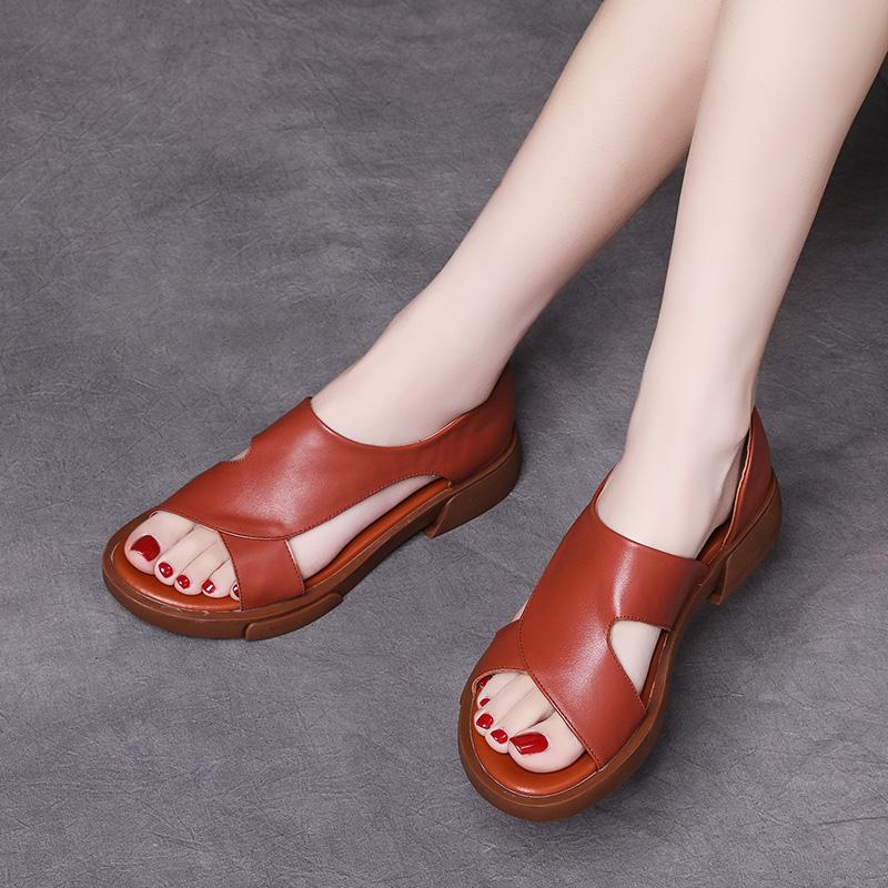 Sandals GKTINOO Women Shoes Summer Genuine Leather 2021 Retro Handmade Concise Open Toe Cow Slip On Shoe, 30517 orange-red
Sandals GKTINOO Women Shoes Summer Genuine Leather 2021 Retro Handmade Concise Open Toe Cow Slip On Shoe, 30517 orange-red