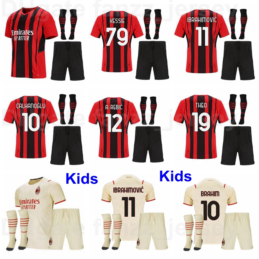 Children AC Milan Youth GIROUD Jersey Socks Set Soccer IBRAHIMOVIC KESSIE REBIC BRAHIM THEO TONALI SAELEMAEKERS TOMORI MAIGNAN KRUNIC Kids Football Shirt Kits, Kids with patch
Children AC Milan Youth GIROUD Jersey Socks Set Soccer IBRAHIMOVIC KESSIE REBIC BRAHIM THEO TONALI SAELEMAEKERS TOMORI MAIGNAN KRUNIC Kids Football Shirt Kits, Kids with patch