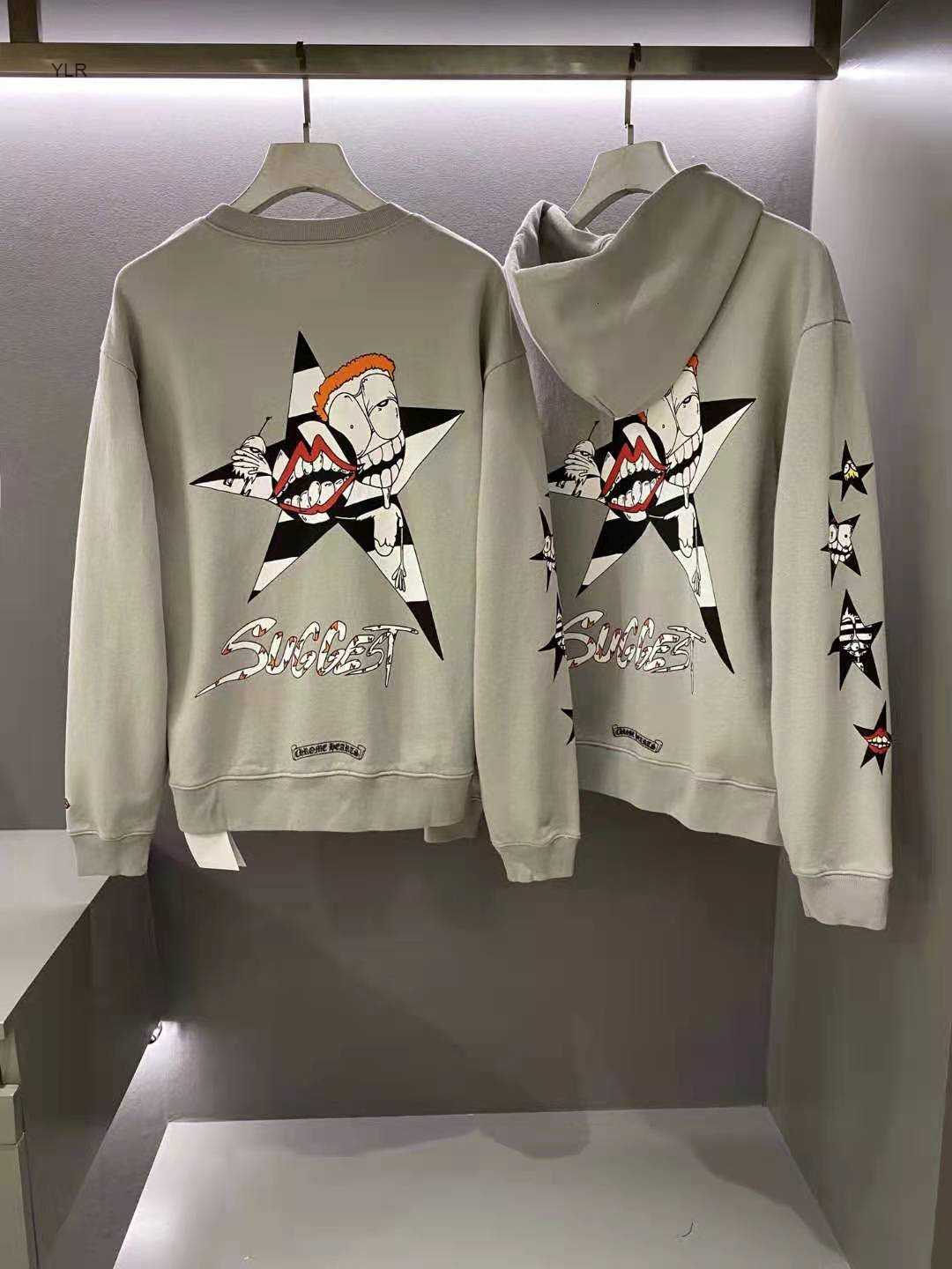 Ch crosin early spring new red lip graffiti cartoon print Pullover round neck loose hooded sweater men's and women's fashion, Black
Ch crosin early spring new red lip graffiti cartoon print Pullover round neck loose hooded sweater men's and women's fashion, Black