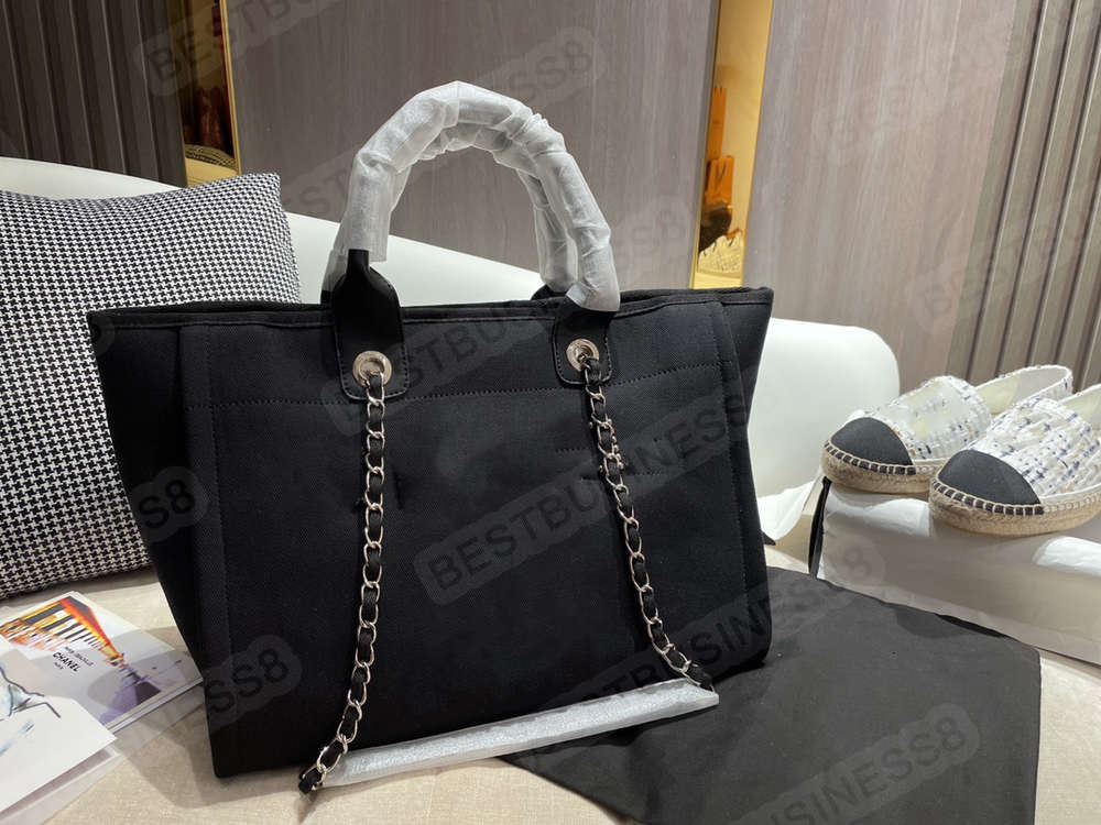 Designer candy color large capacity pearl logo beach bag hand-sewn shopping premium size 36 26, Black
Designer candy color large capacity pearl logo beach bag hand-sewn shopping premium size 36 26, Black